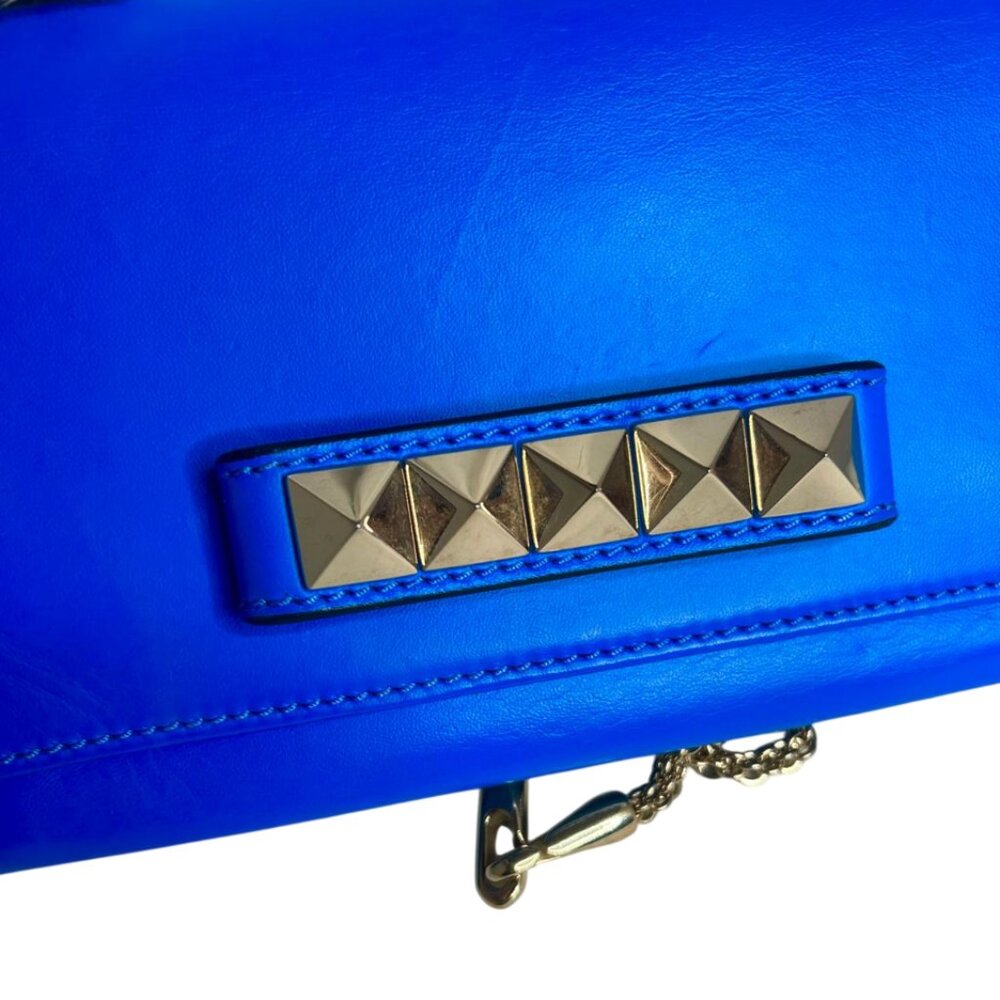 💎✨Authentic✨💎Valentino Garavani Shoulder Bag Blue Leather - Picture 6 of 11